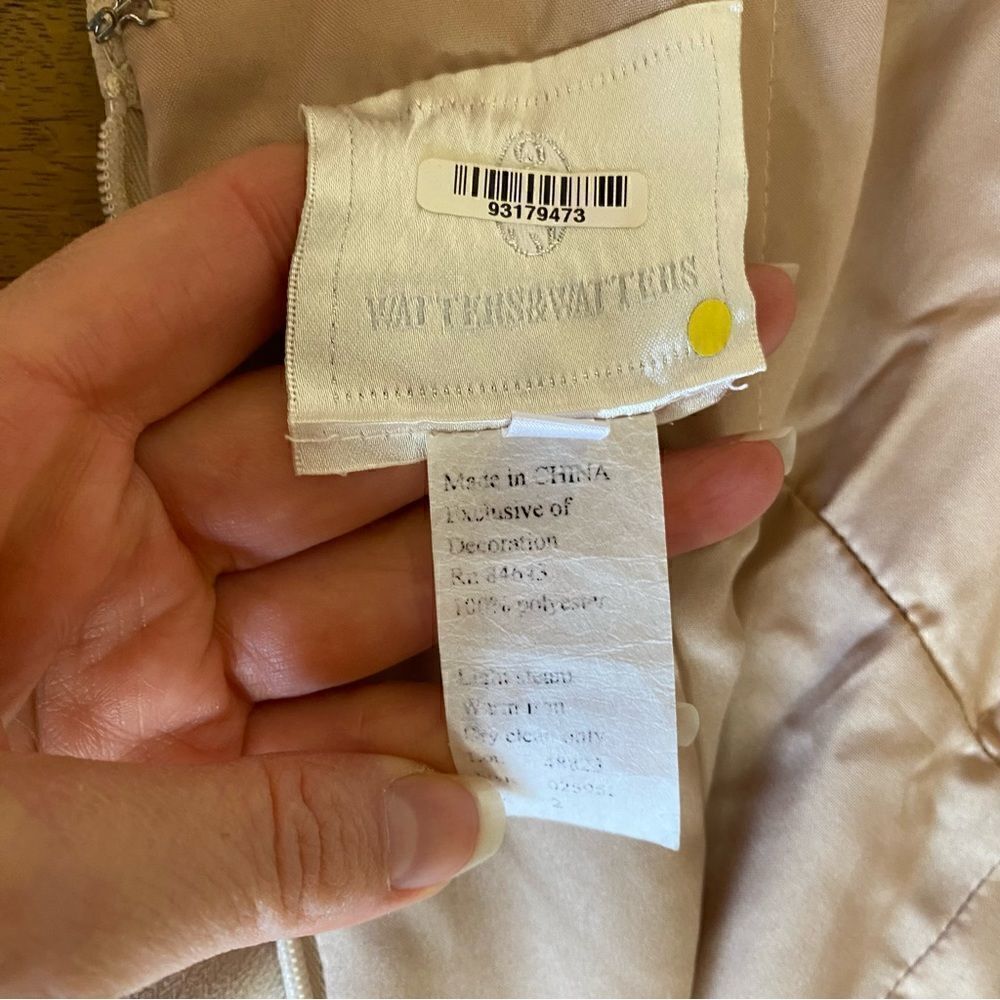 Watters & Watters Bare Pink / Nude Ruched Maxi Gown Size 2 - Picture 10 of 13